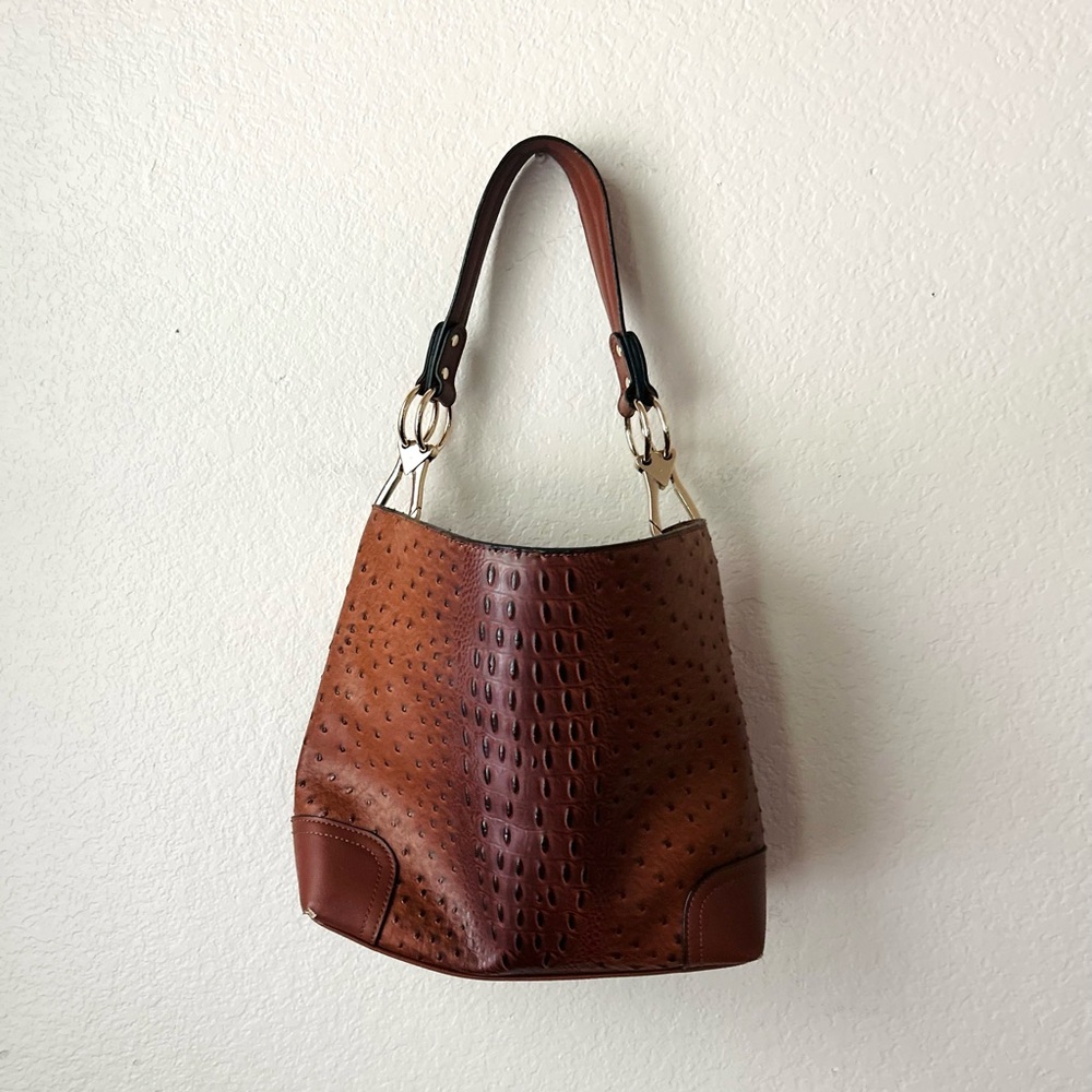 MKF Collection Set Hobo Bag for Women & Wristlet Wallet Crocodile Print